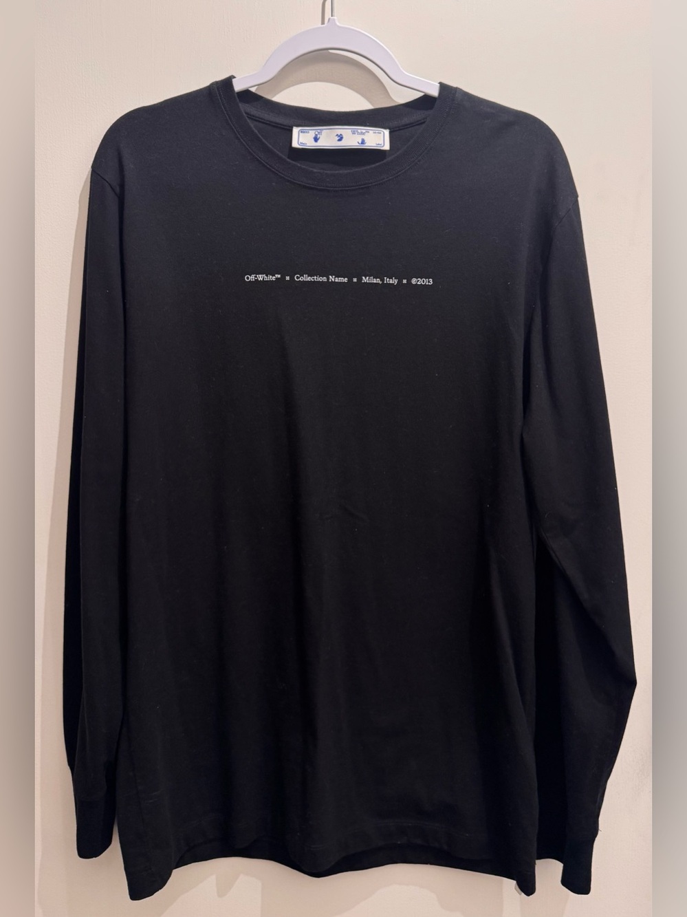 Off-White Tornado Arrow Long-Sleeve Tee 'Black/Multicolor Large